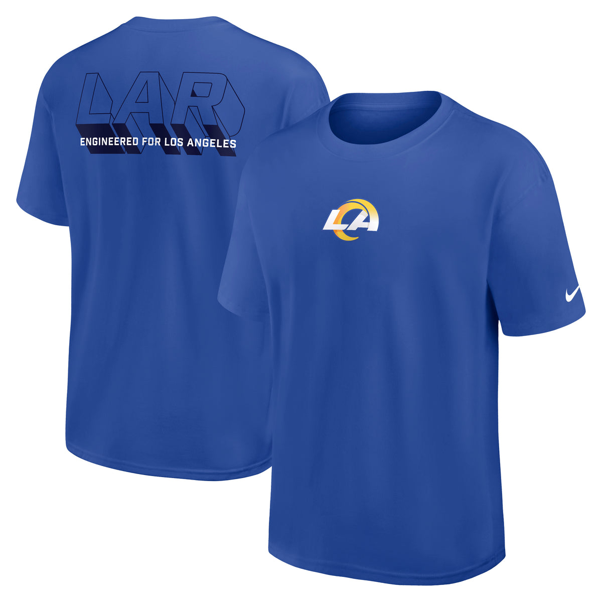 Los Angeles Rams Engineered Nike Heavy Max 90 NFL T-Shirt Blau