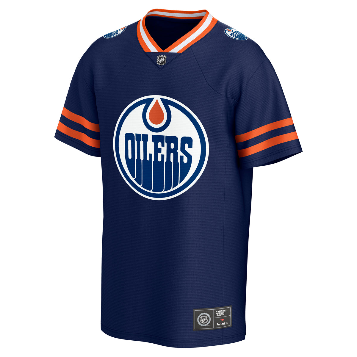 Edmonton Oilers Fanatics Core Foundation NHL Trikot Navy - STADIUMDREAMS