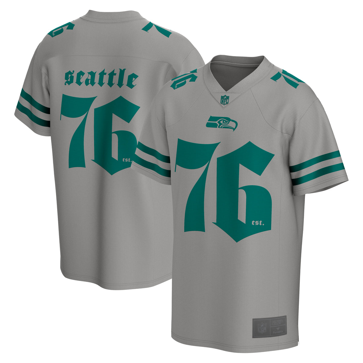 Seattle Seahawks Fanatics Gothic Foundation Fashion NFL Trikot Grau - STADIUMDREAMS