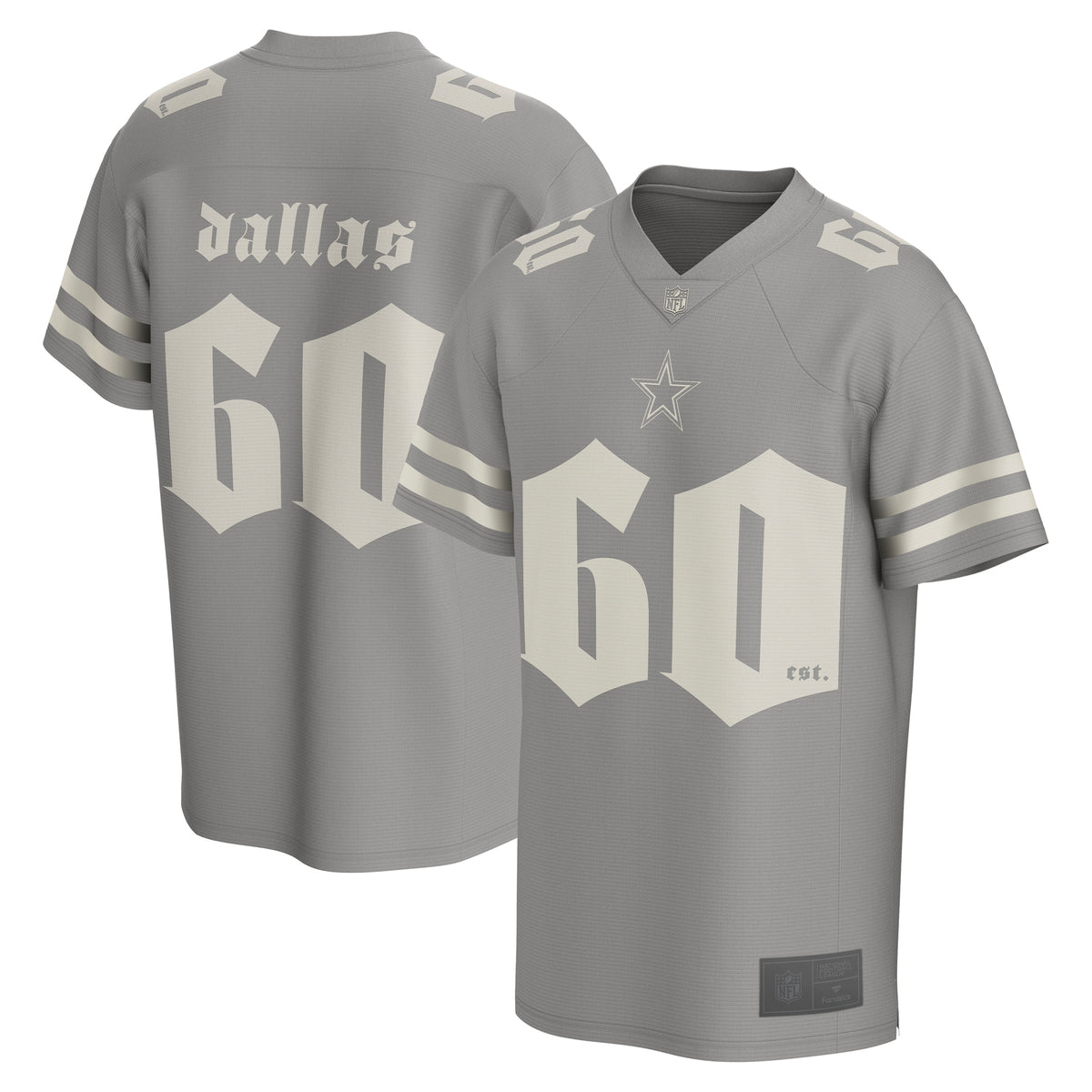Dallas Cowboys Fanatics Gothic Foundation Fashion NFL Trikot Grau - STADIUMDREAMS