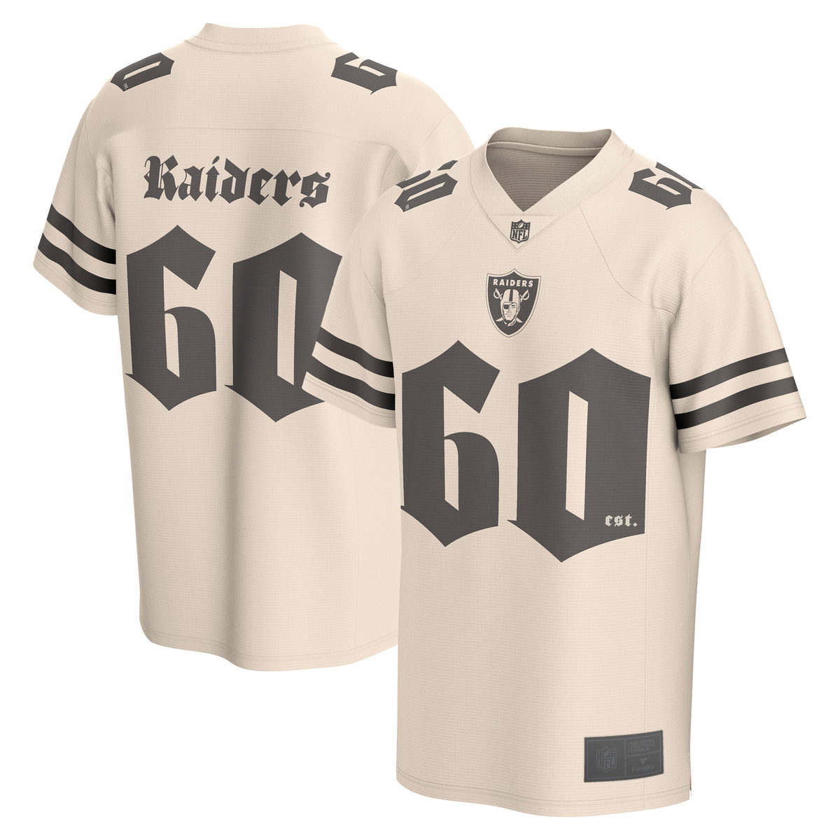 Las Vegas Raiders Fanatics Gothic Foundation Fashion NFL Trikot Beige