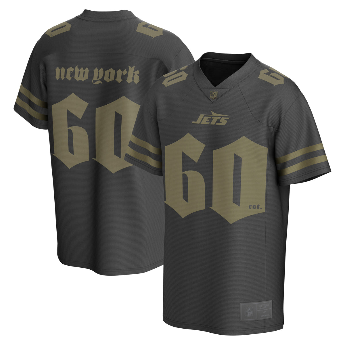New York Jets Fanatics Gothic Foundation Fashion NFL Trikot Schwarz