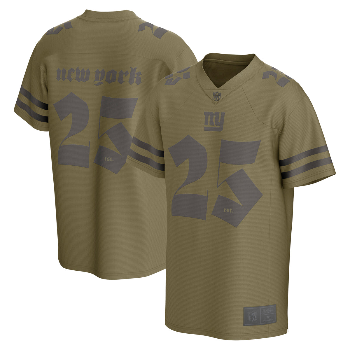 New York Giants Fanatics Gothic Foundation Fashion NFL Trikot Olive Grün