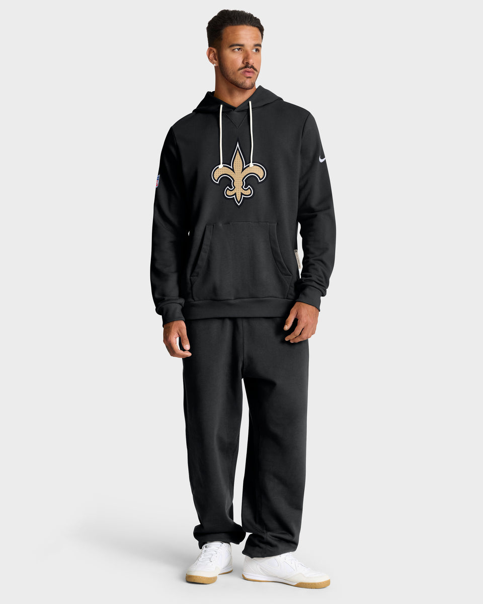 New Orleans Saints 2025 NFL Sideline Nike Standard Issue Hoodie Schwarz