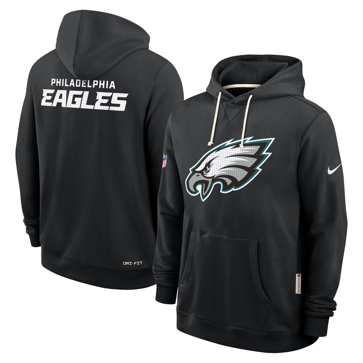 Philadelphia Eagles 2025 NFL Sideline Nike Standard Issue Hoodie Schwarz