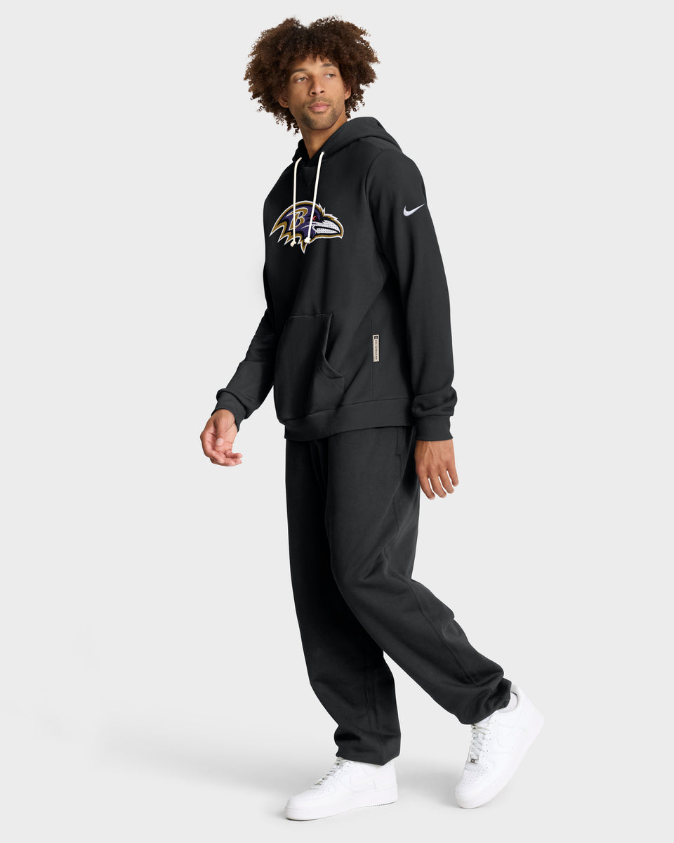 Baltimore Ravens 2025 NFL Sideline Nike Standard Issue Hoodie Schwarz