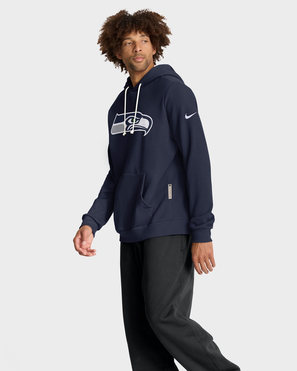 Seattle Seahawks 2025 NFL Sideline Nike Standard Issue Hoodie Navy - STADIUMDREAMS