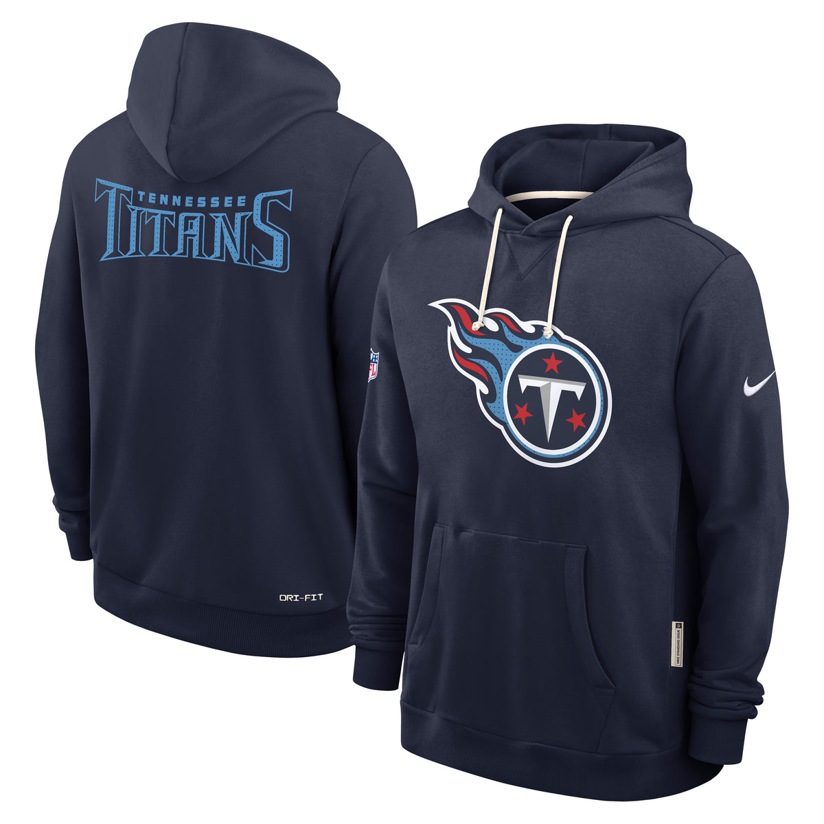 Tennessee Titans 2025 NFL Sideline Nike Standard Issue Hoodie Navy - STADIUMDREAMS