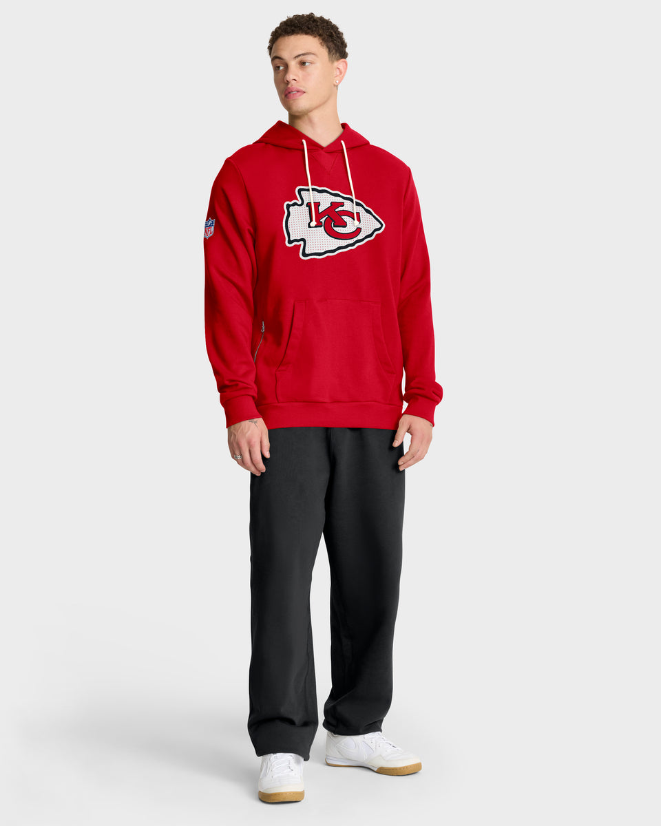 Kansas City Chiefs 2025 NFL Sideline Nike Standard Issue Hoodie Rot