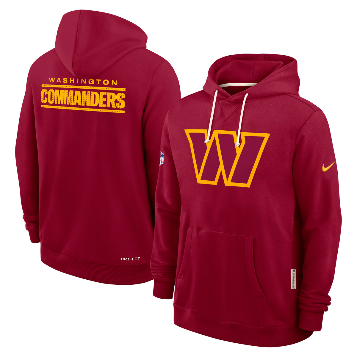 Washington Commanders 2025 NFL Sideline Nike Standard Issue Hoodie Rot
