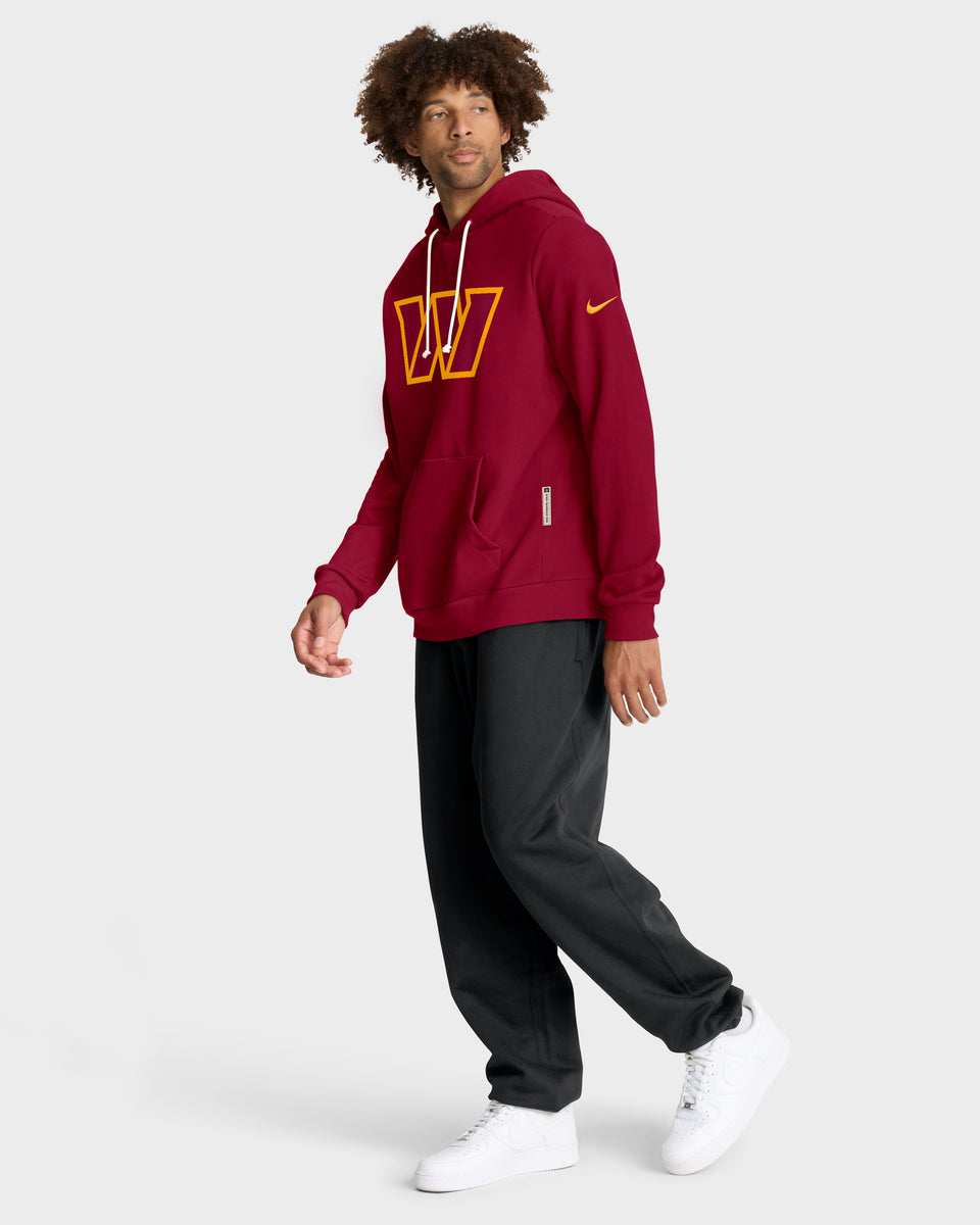 Washington Commanders 2025 NFL Sideline Nike Standard Issue Hoodie Rot