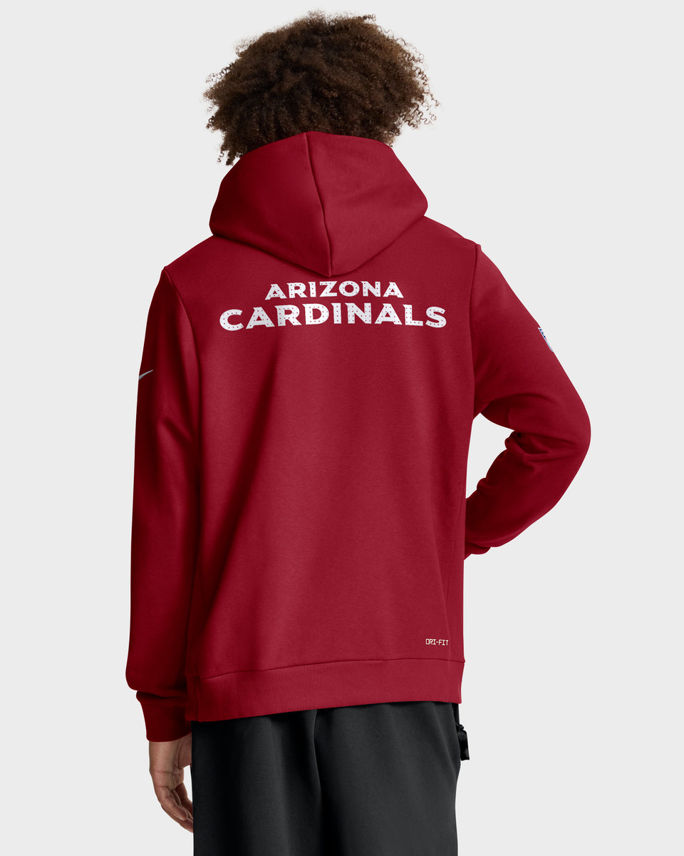 Arizona Cardinals 2025 NFL Sideline Nike Standard Issue Hoodie Rot