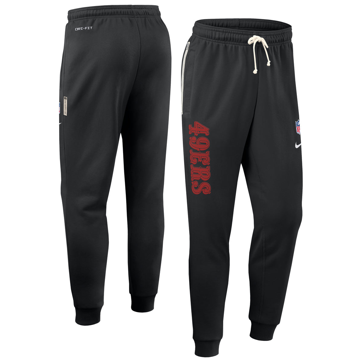 San Francisco 49ers 2025 NFL Sideline Nike Standard Issue Sweatpants Jogginghose Schwarz - STADIUMDREAMS