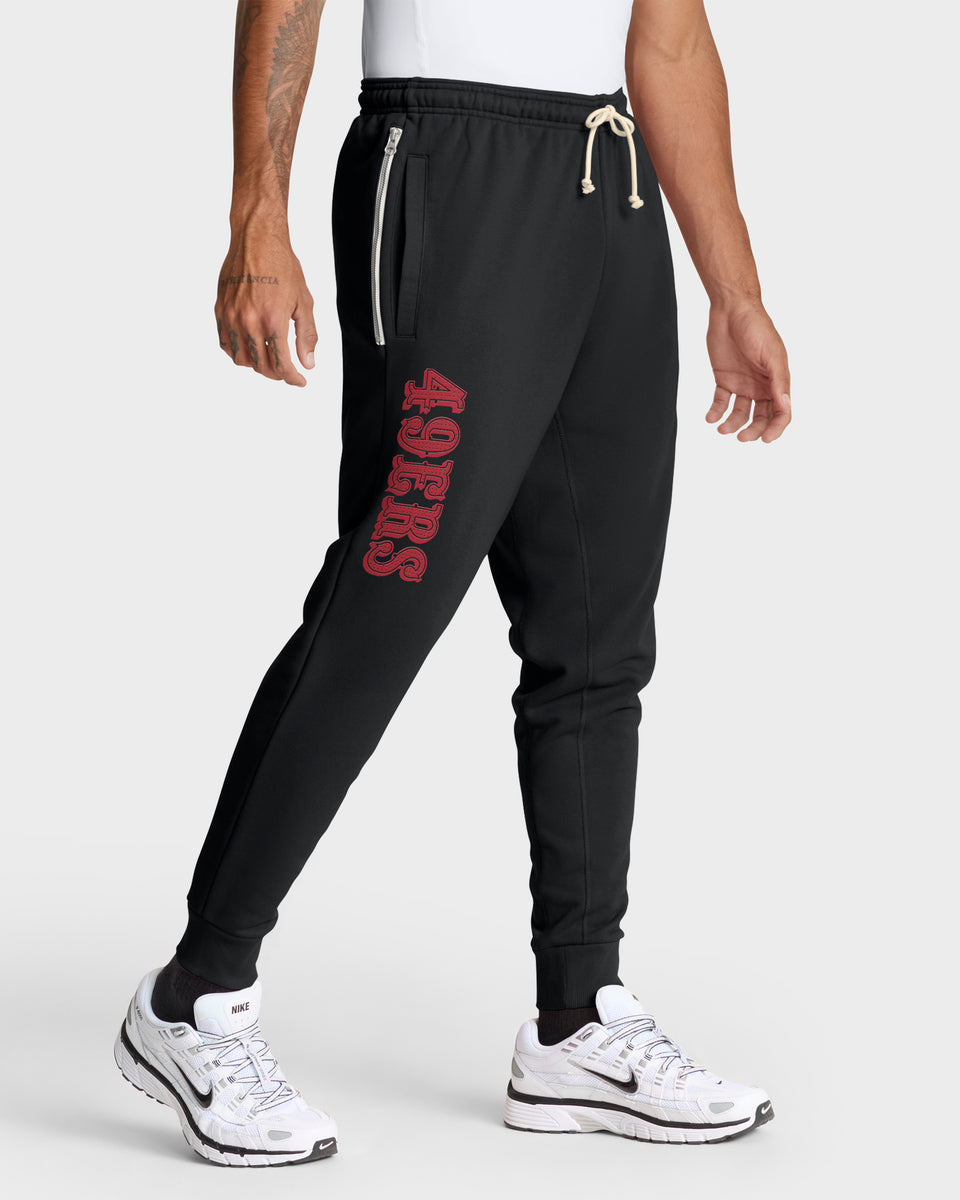 San Francisco 49ers 2025 NFL Sideline Nike Standard Issue Sweatpants Jogginghose Schwarz - STADIUMDREAMS