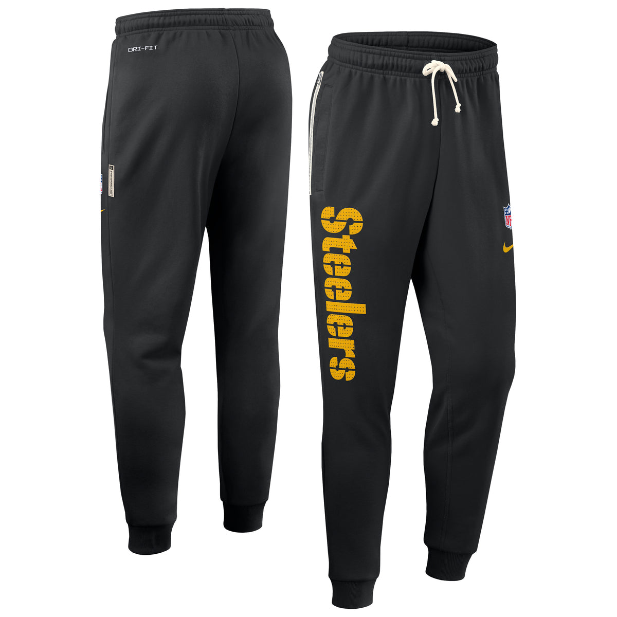 Pittsburgh Steelers 2025 NFL Sideline Nike Standard Issue Sweatpants Jogginghose Schwarz - STADIUMDREAMS