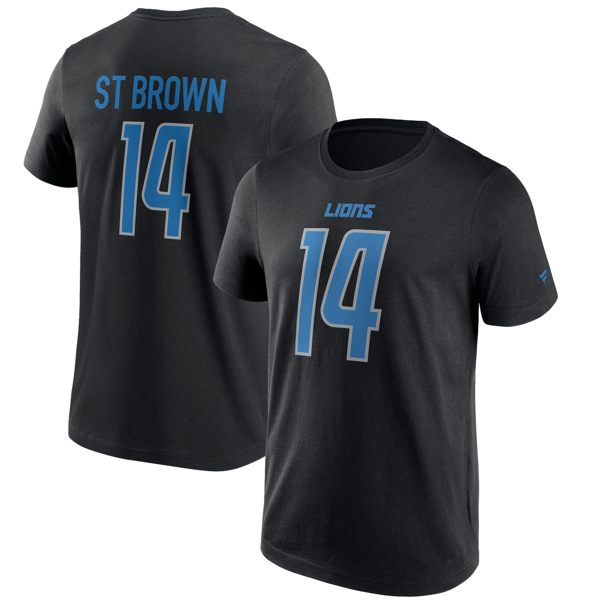 Amon-Ra St. Brown #14 Detroit Lions Fanatics NFL Player T-Shirt Schwarz - STADIUMDREAMS