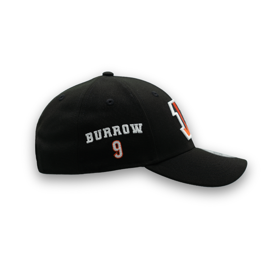 Cincinnati Bengals Joe Burrow #9 New Era 9FORTY NFL Player Cap Schwarz StadiumDreams Exclusive - STADIUMDREAMS