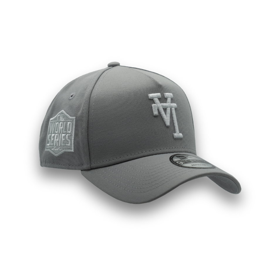 Los Angeles Dodgers Upside Down New Era 9FORTY A-Frame MLB Cap Grau StadiumDreams Exclusive - STADIUMDREAMS