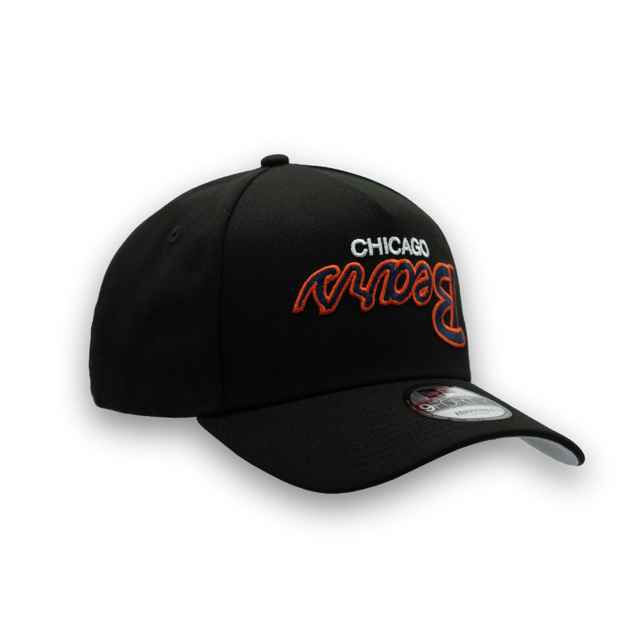 Chicago Bears Upside Down New Era 9FORTY A-Frame NFL Cap Schwarz StadiumDreams Exclusive - STADIUMDREAMS