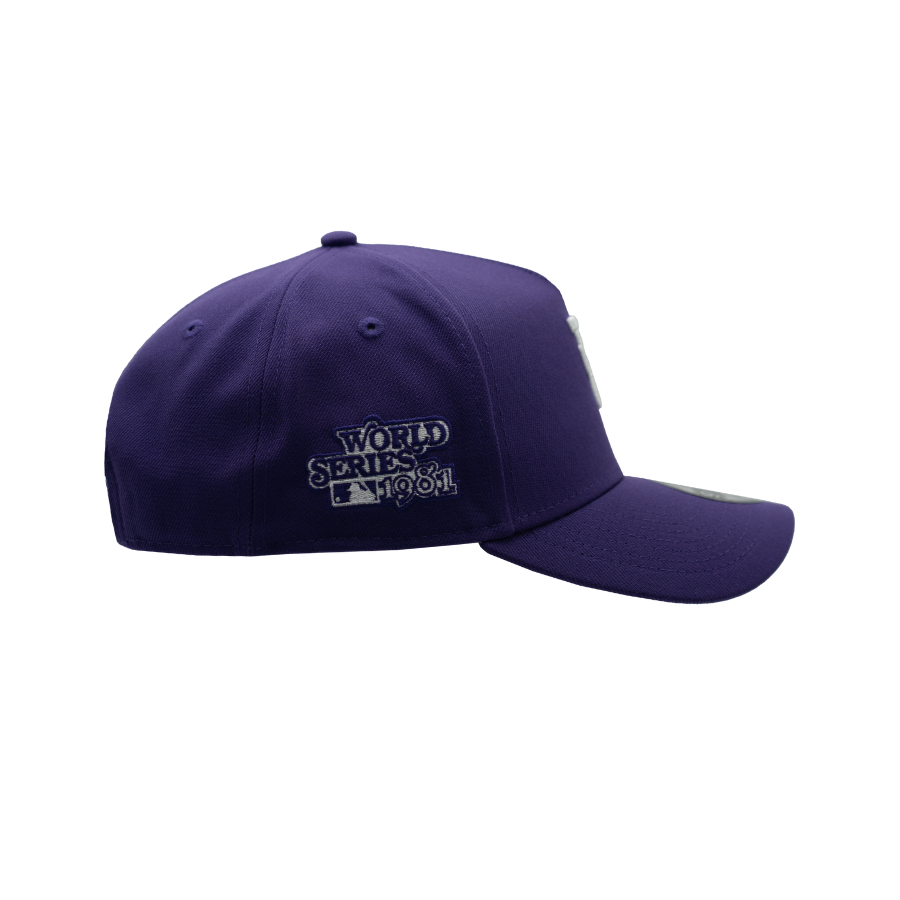 Los Angeles Dodgers Upside Down New Era 9FORTY A-Frame MLB Cap Lila StadiumDreams Exclusive - STADIUMDREAMS