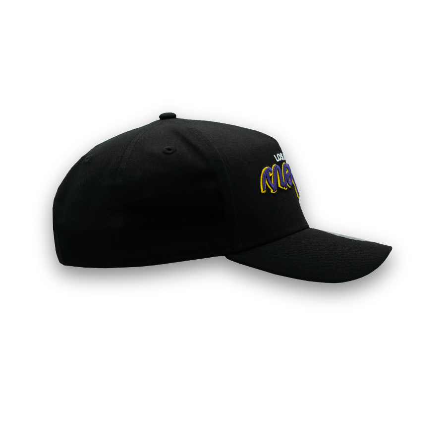 Los Angeles Lakers Upside Down New Era 9FORTY A-Frame NBA Cap Schwarz StadiumDreams Exclusive - STADIUMDREAMS