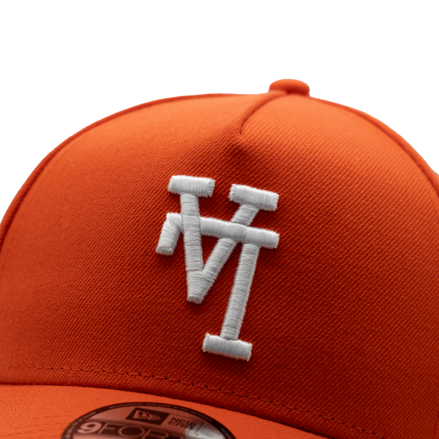 Los Angeles Dodgers Upside Down New Era 9FORTY A-Frame MLB Cap Orange StadiumDreams Exclusive - STADIUMDREAMS