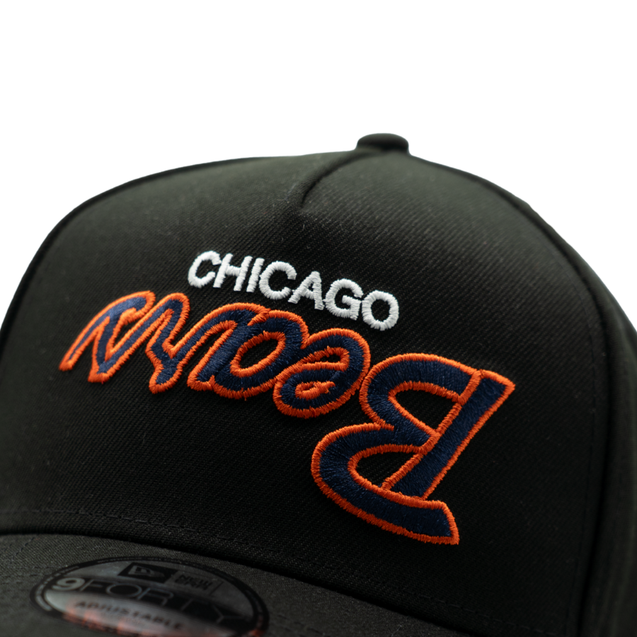 Chicago Bears Upside Down New Era 9FORTY A-Frame NFL Cap Schwarz StadiumDreams Exclusive - STADIUMDREAMS