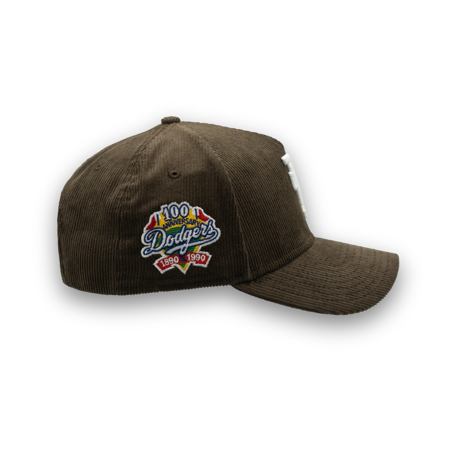 Los Angeles Dodgers Cord Upside Down New Era 9FORTY A-Frame MLB Cap Braun StadiumDreams Exclusive - STADIUMDREAMS