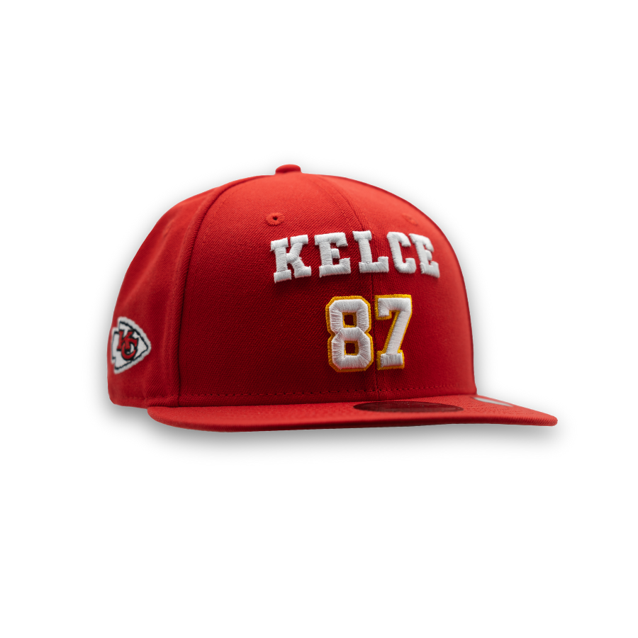 Kansas City Chiefs Travis Kelce #87 New Era 9FIFTY NFL Player Cap Rot StadiumDreams Exclusive - STADIUMDREAMS