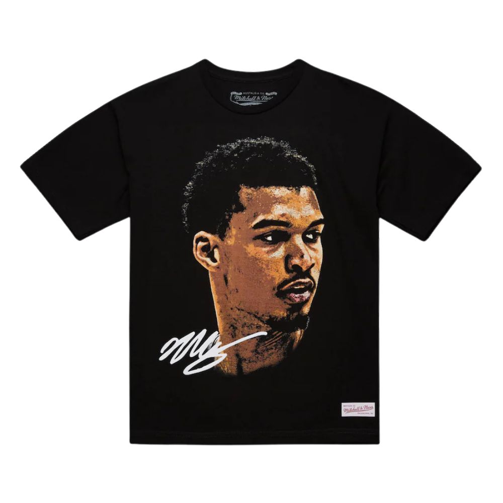 Victor Wembanyama San Antonio Spurs Mitchell & Ness Painted Real Big Face NBA T-Shirt Black