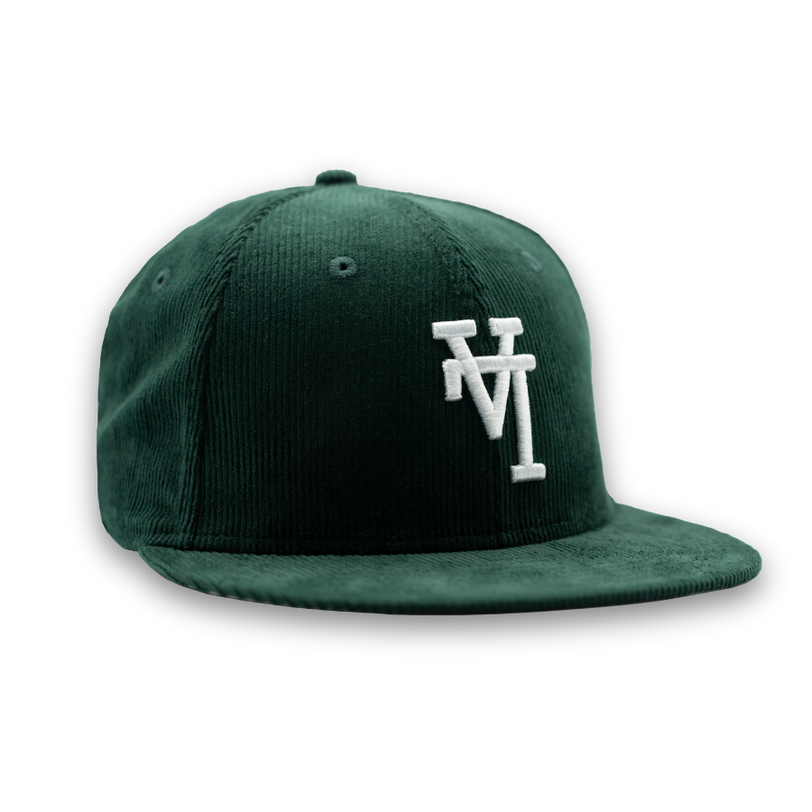 Los Angeles Dodgers Cord Upside Down New Era 59FIFTY MLB Cap Grün StadiumDreams Exclusive