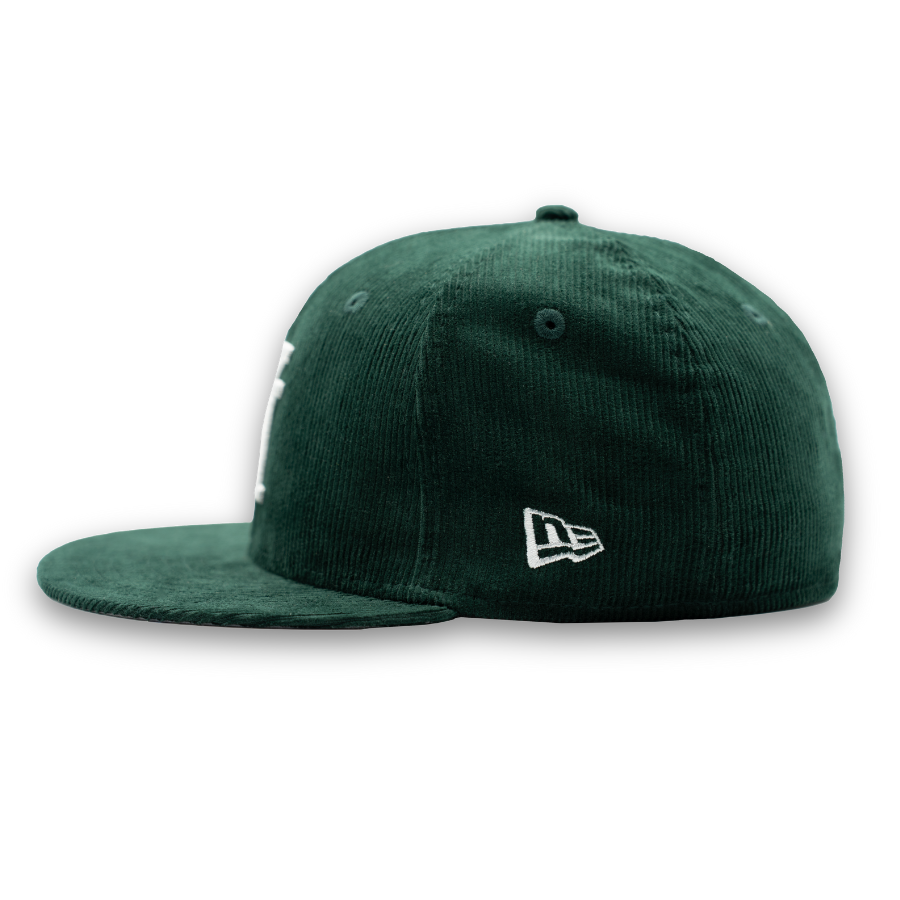 Los Angeles Dodgers Cord Upside Down New Era 59FIFTY MLB Cap Grün StadiumDreams Exclusive