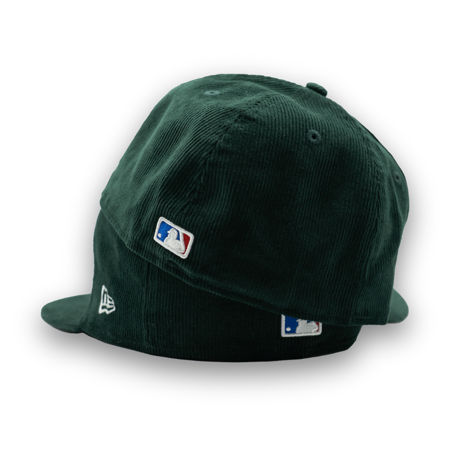 Los Angeles Dodgers Cord Upside Down New Era 59FIFTY MLB Cap Grün StadiumDreams Exclusive