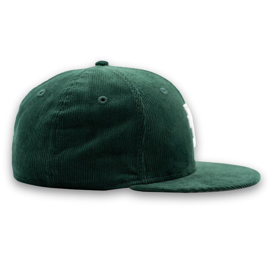 Los Angeles Dodgers Cord Upside Down New Era 59FIFTY MLB Cap Grün StadiumDreams Exclusive