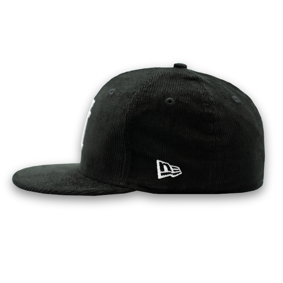 Los Angeles Dodgers Cord Upside Down New Era 59FIFTY MLB Cap Schwarz StadiumDreams Exclusive