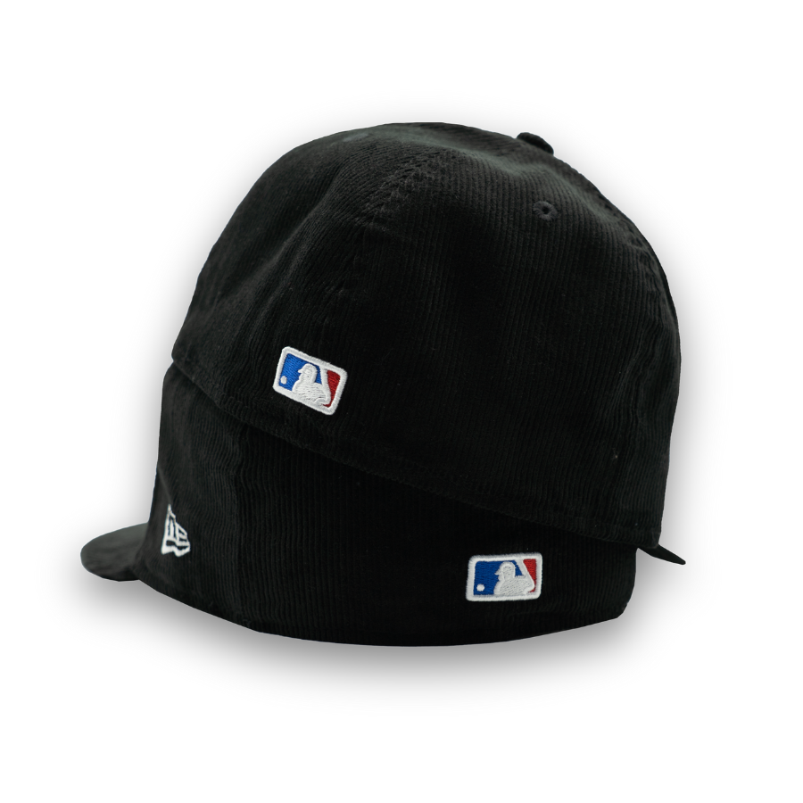 Los Angeles Dodgers Cord Upside Down New Era 59FIFTY MLB Cap Schwarz StadiumDreams Exclusive