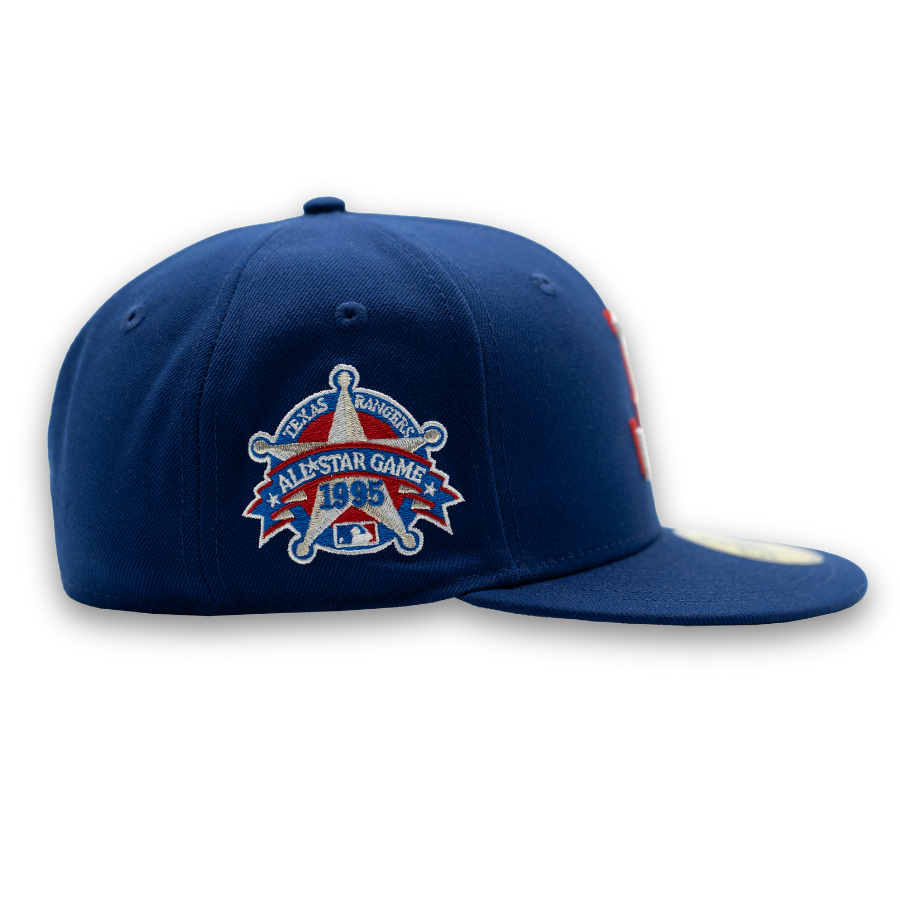 Texas Rangers Upside Down New Era 59FIFTY MLB Cap Blau StadiumDreams Exclusive - STADIUMDREAMS