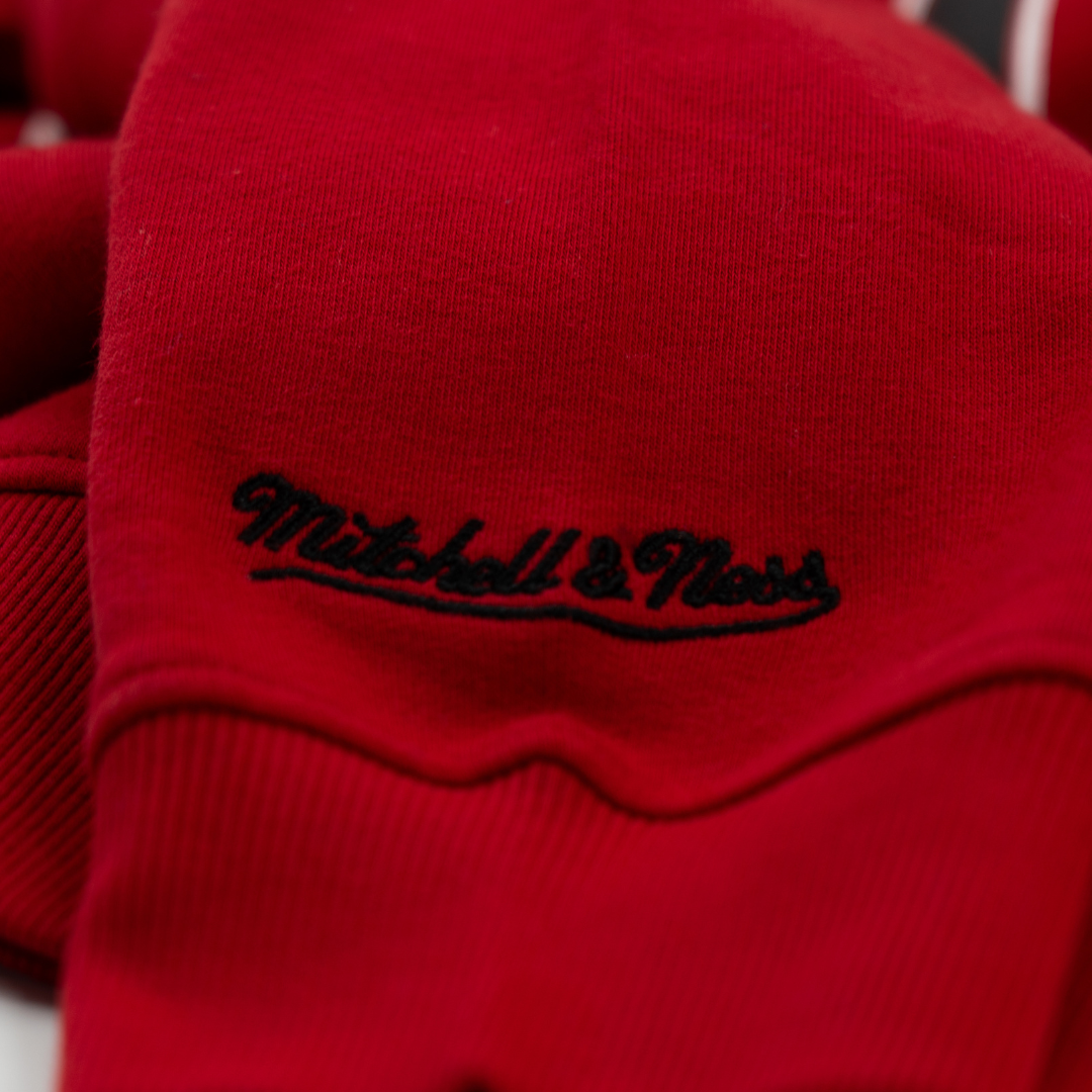 Chicago Bulls Mitchell & Ness There and Back Fleece NBA Crewneck Sweatshirt Rot - STADIUMDREAMS