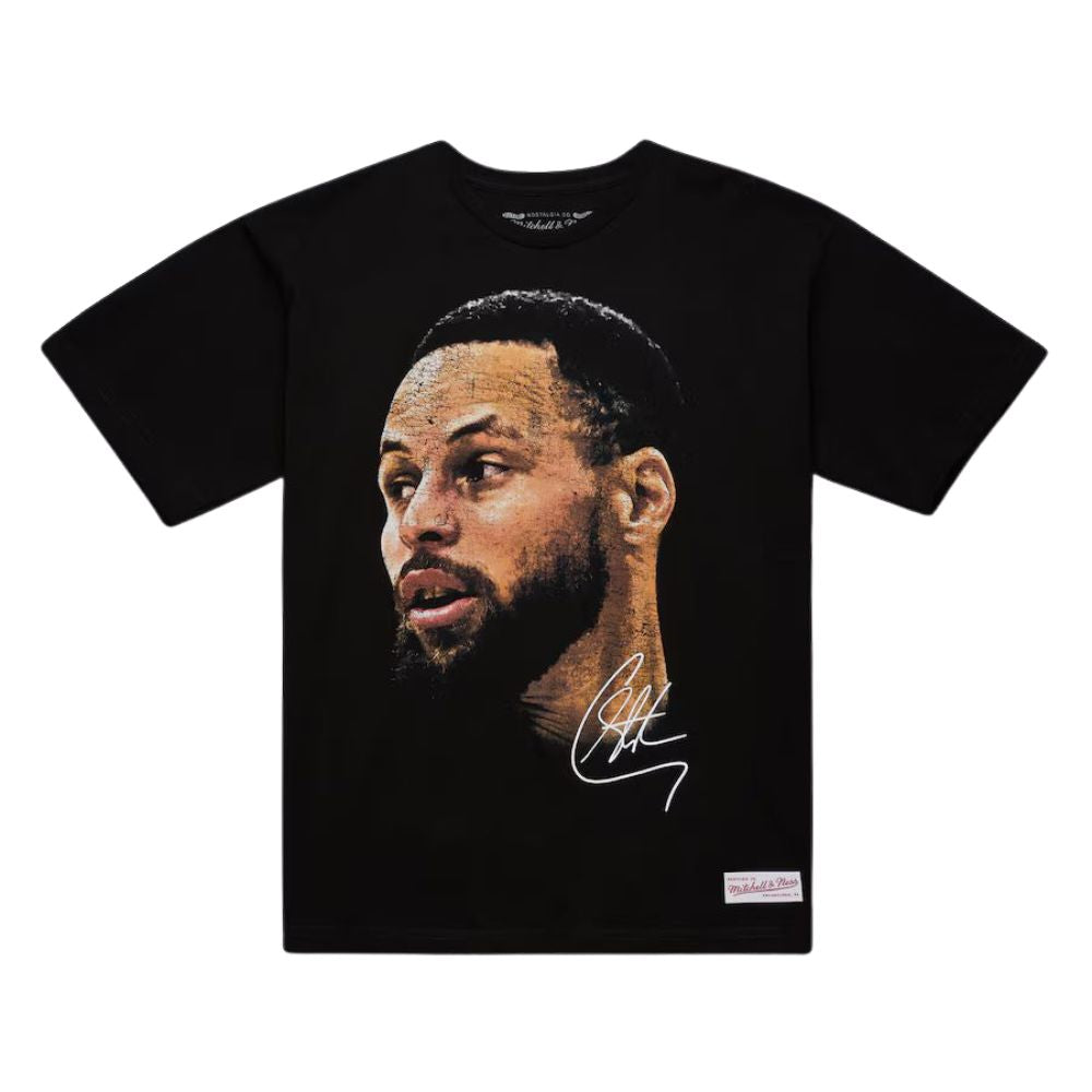 Steph Curry Golden State Warriors Mitchell & Ness Painted Real Big Face NBA T-Shirt Schwarz