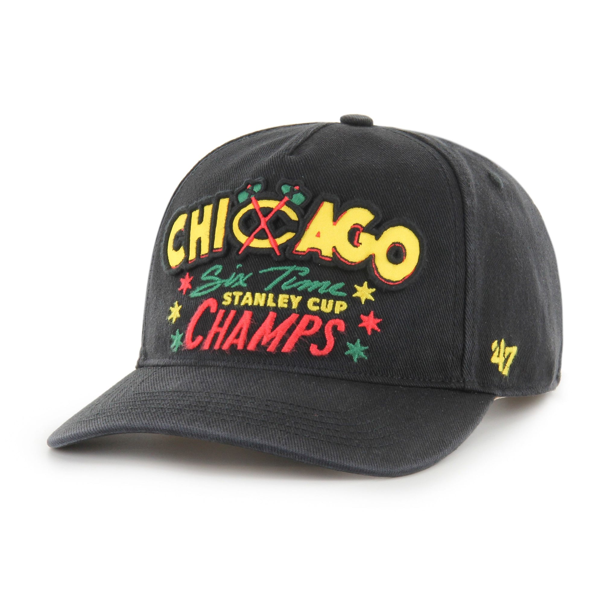 Chicago Blackhawks Charlton ’47 HITCH Vintage NHL Cap Schwarz - STADIUMDREAMS