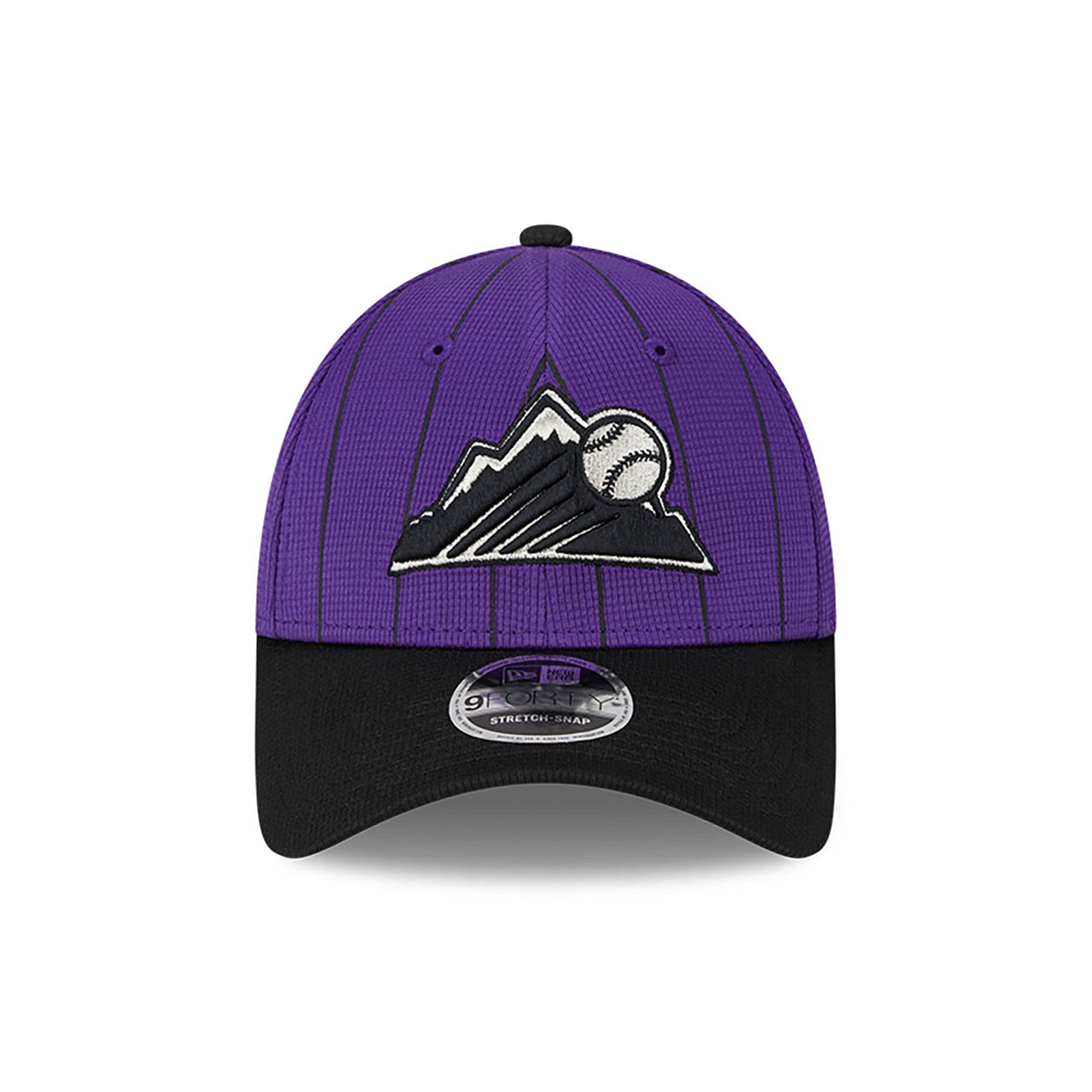 Colorado Rockies New Era 2025 MLB Batting Practice 9FORTY Stretch Snap Cap Lila - STADIUMDREAMS