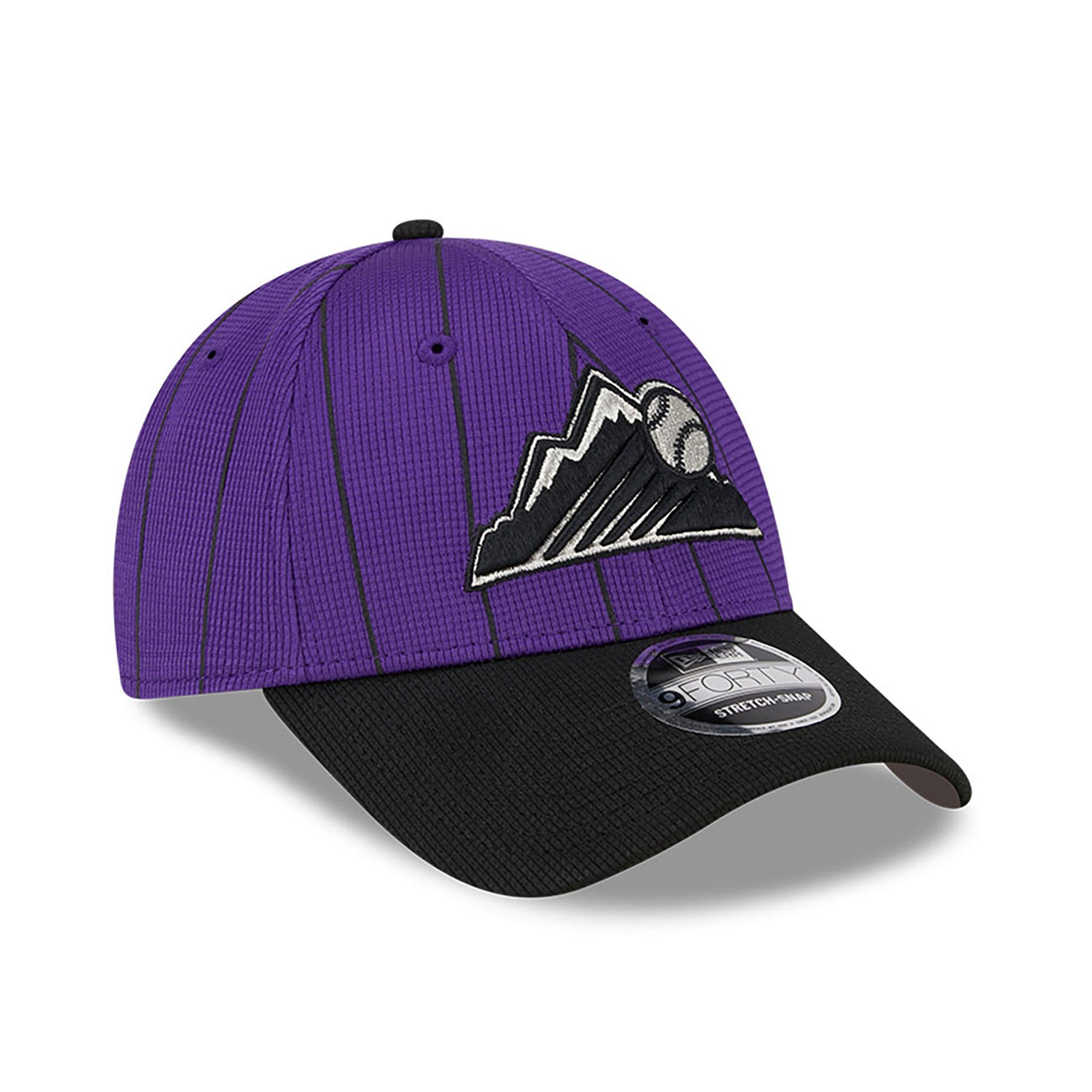 Colorado Rockies New Era 2025 MLB Batting Practice 9FORTY Stretch Snap Cap Lila - STADIUMDREAMS