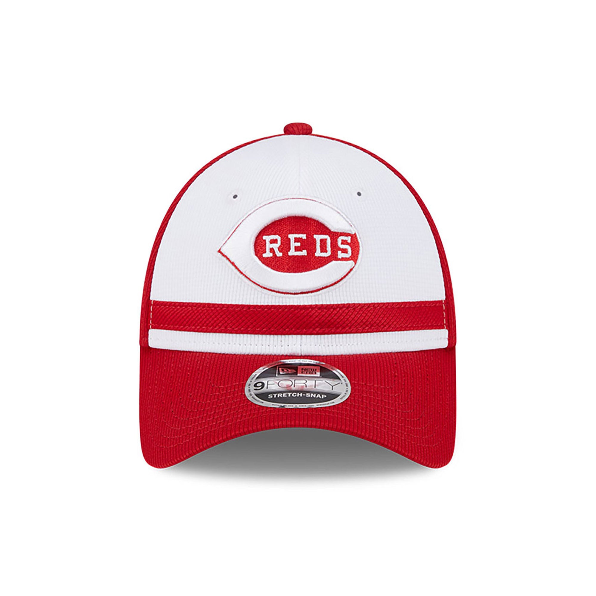 Cincinnati Reds New Era 2025 MLB Batting Practice 9FORTY Stretch Snap Cap Rot - STADIUMDREAMS