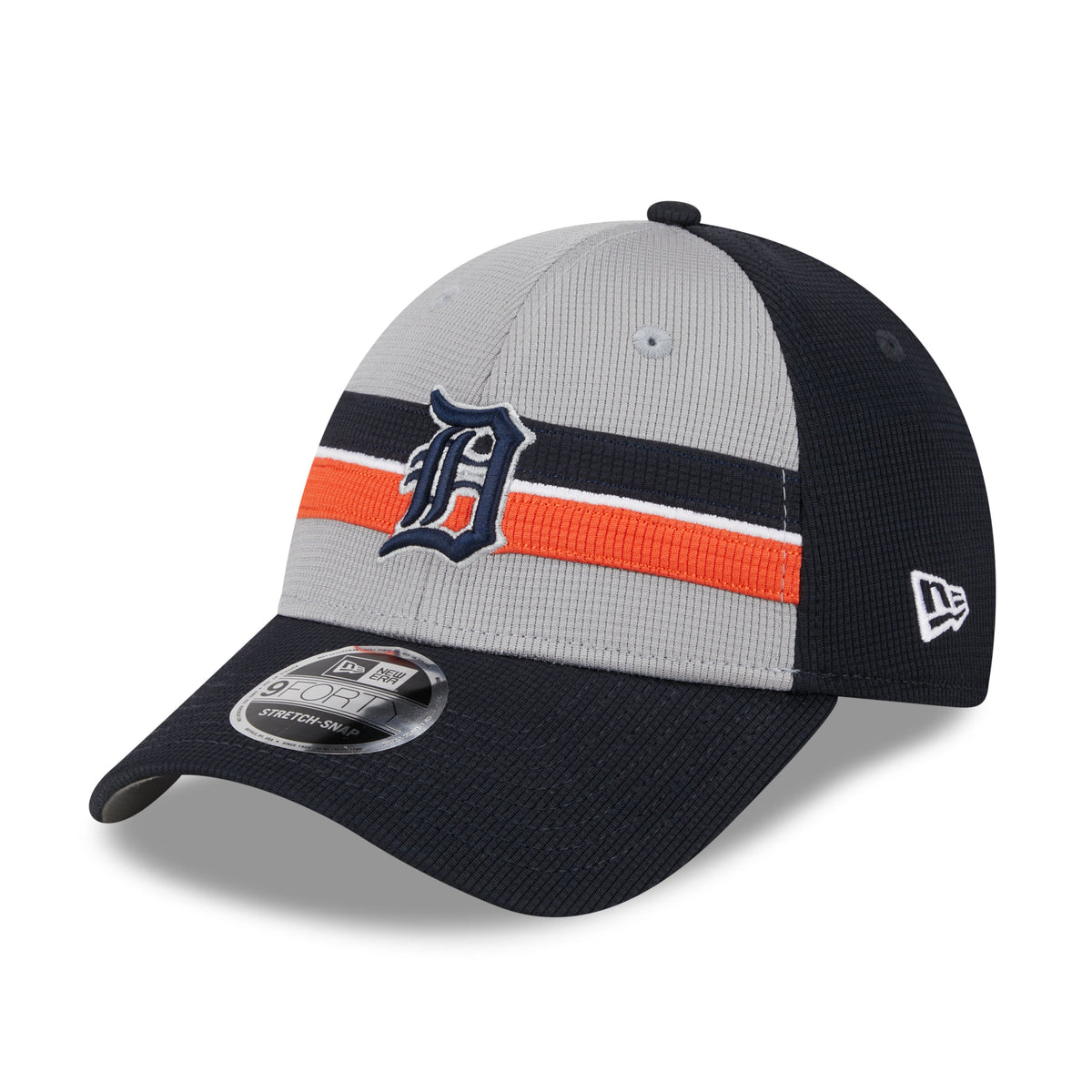Detroit Tigers New Era 2025 MLB Batting Practice 9FORTY Stretch Snap Cap Navy - STADIUMDREAMS