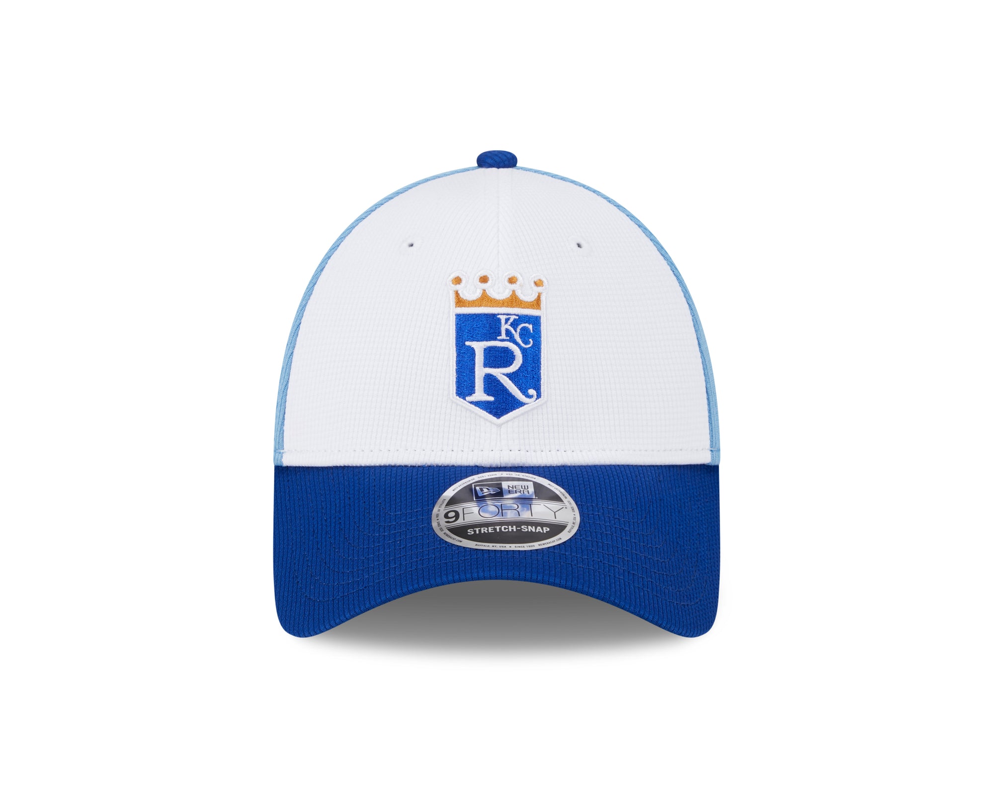 Kansas City Royals New Era 2025 MLB Batting Practice 9FORTY Stretch Snap Cap Blau - STADIUMDREAMS