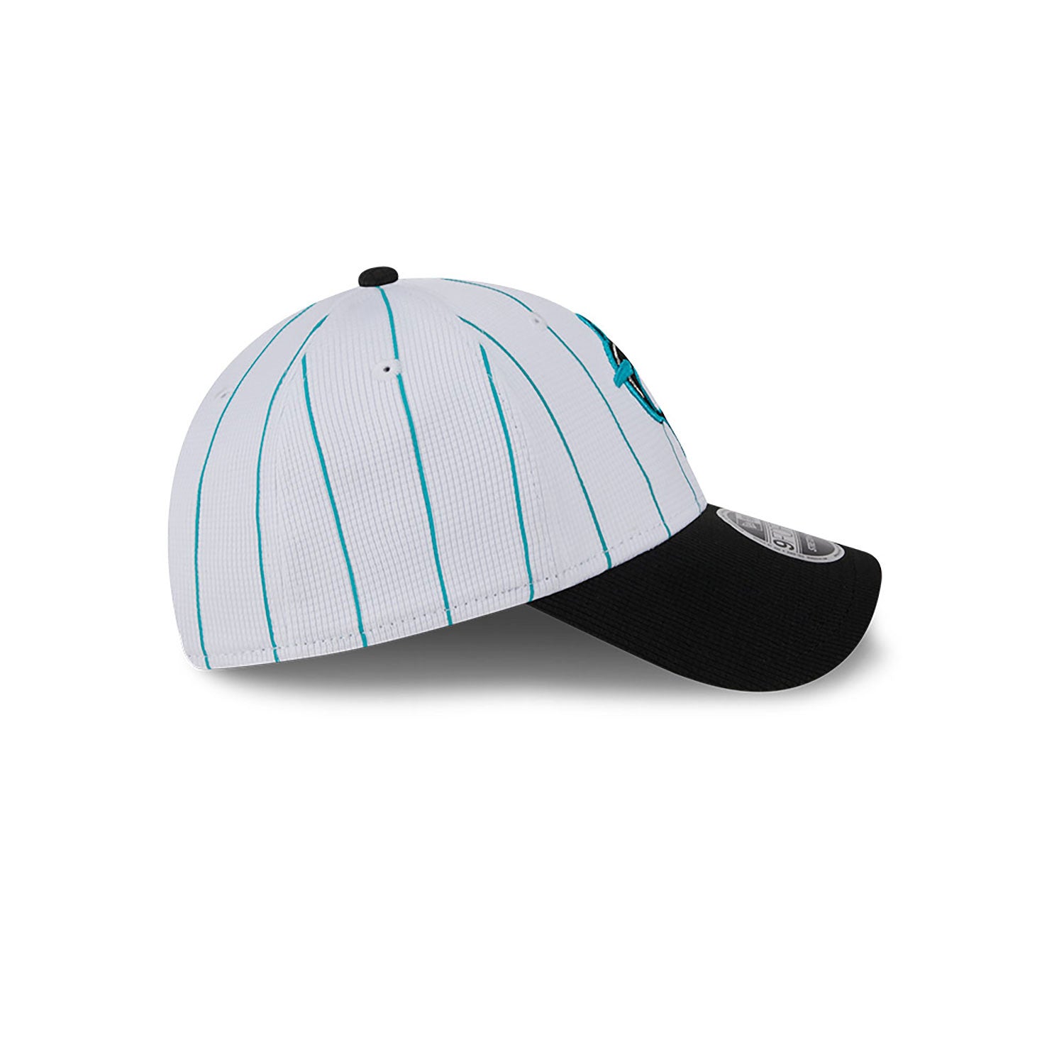 Miami Marlins New Era 2025 MLB Batting Practice 9FORTY Stretch Snap Cap Weiß - STADIUMDREAMS