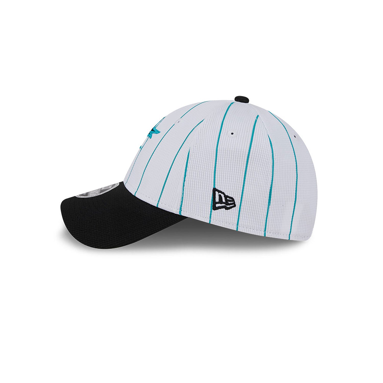Miami Marlins New Era 2025 MLB Batting Practice 9FORTY Stretch Snap Cap Weiß - STADIUMDREAMS
