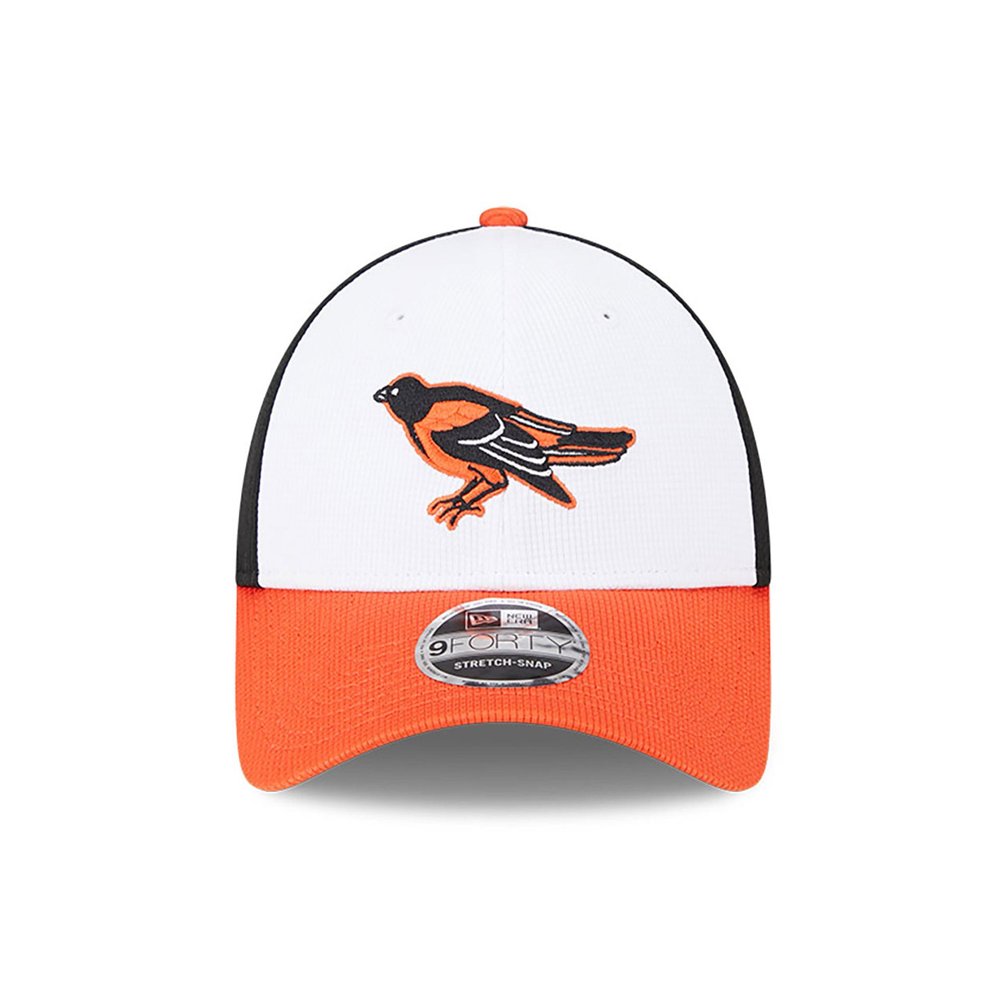Baltimore Orioles New Era 2025 MLB Batting Practice 9FORTY Stretch Snap Cap Schwarz - STADIUMDREAMS