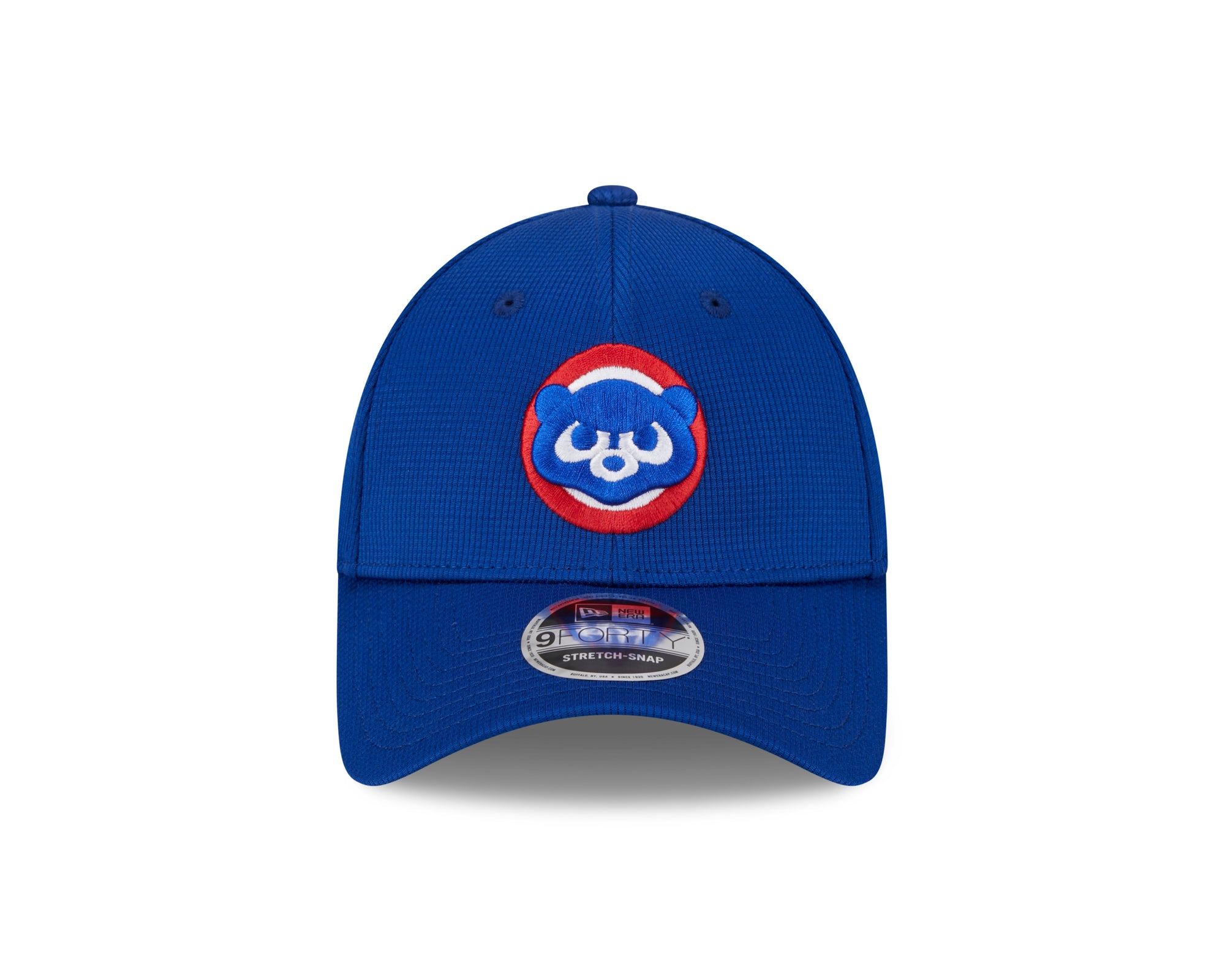 Chicago Cubs New Era 2025 MLB Batting Practice 9FORTY Stretch Snap Cap Blau - STADIUMDREAMS