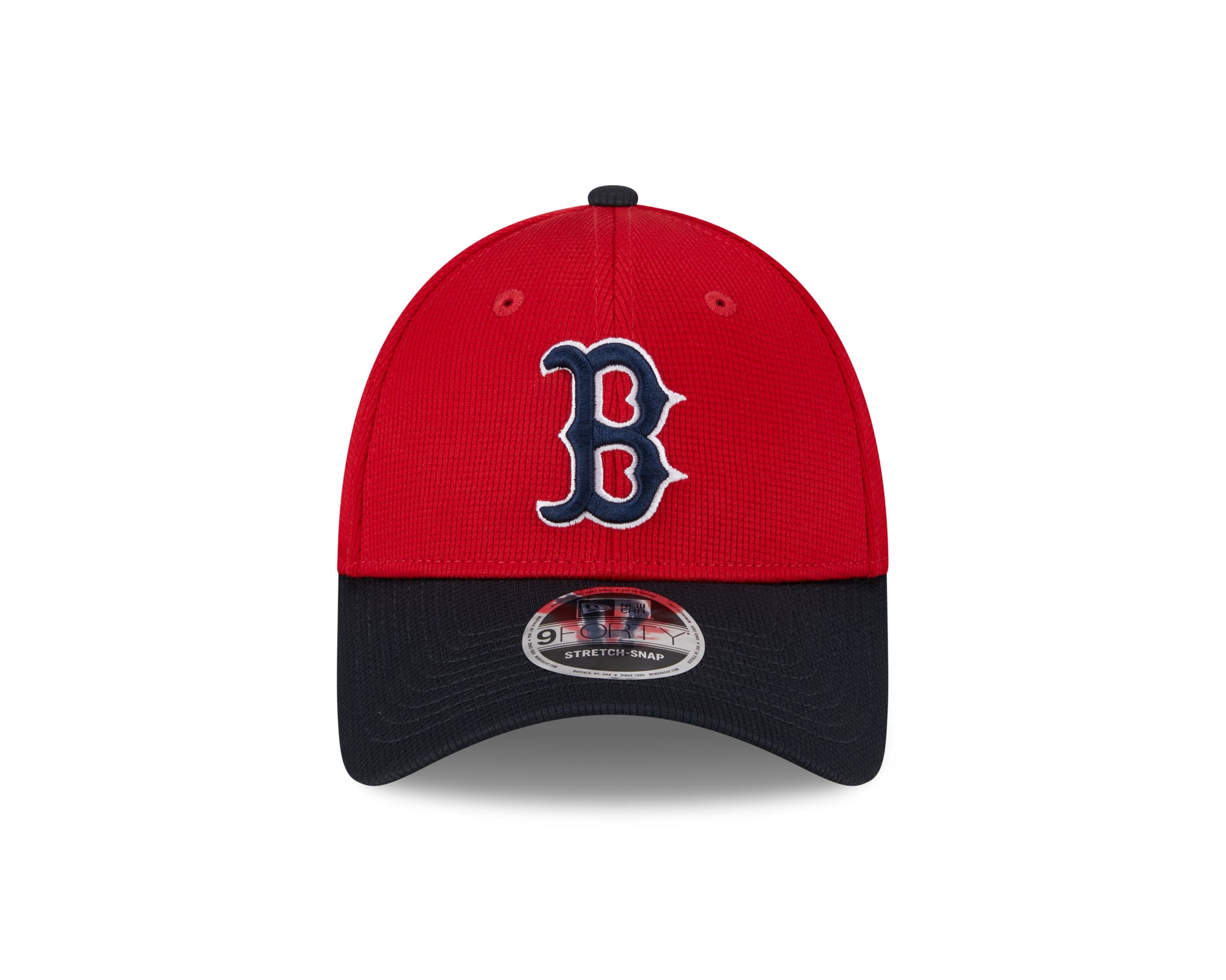 Boston Red Sox New Era 2025 MLB Batting Practice 9FORTY Stretch Snap Cap Rot - STADIUMDREAMS